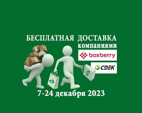 Бесплатная доставка СДЭК и Boxberry с 7 по 24 декабря 2023 года